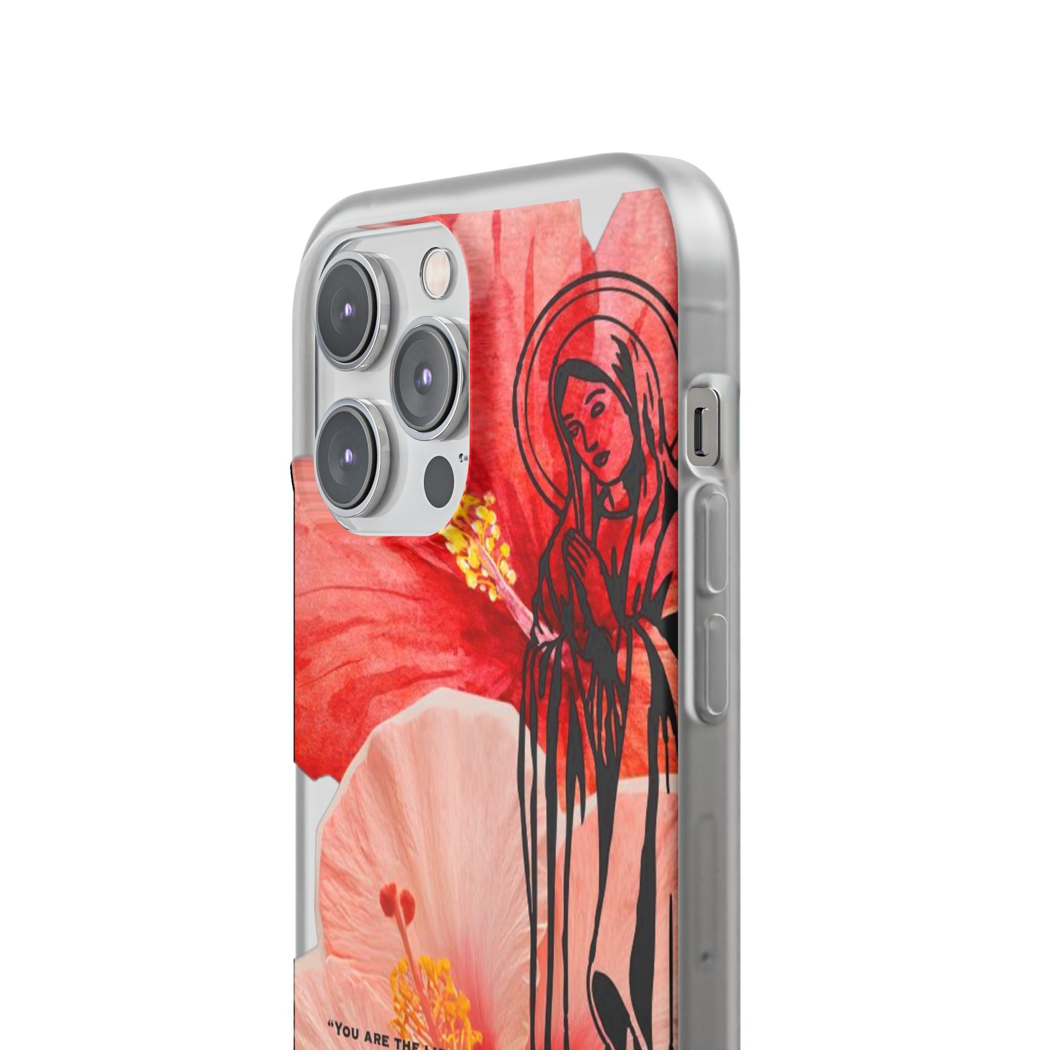 Floral Phone Case – 'You Are the Light of the World' Religious iPhone Cover