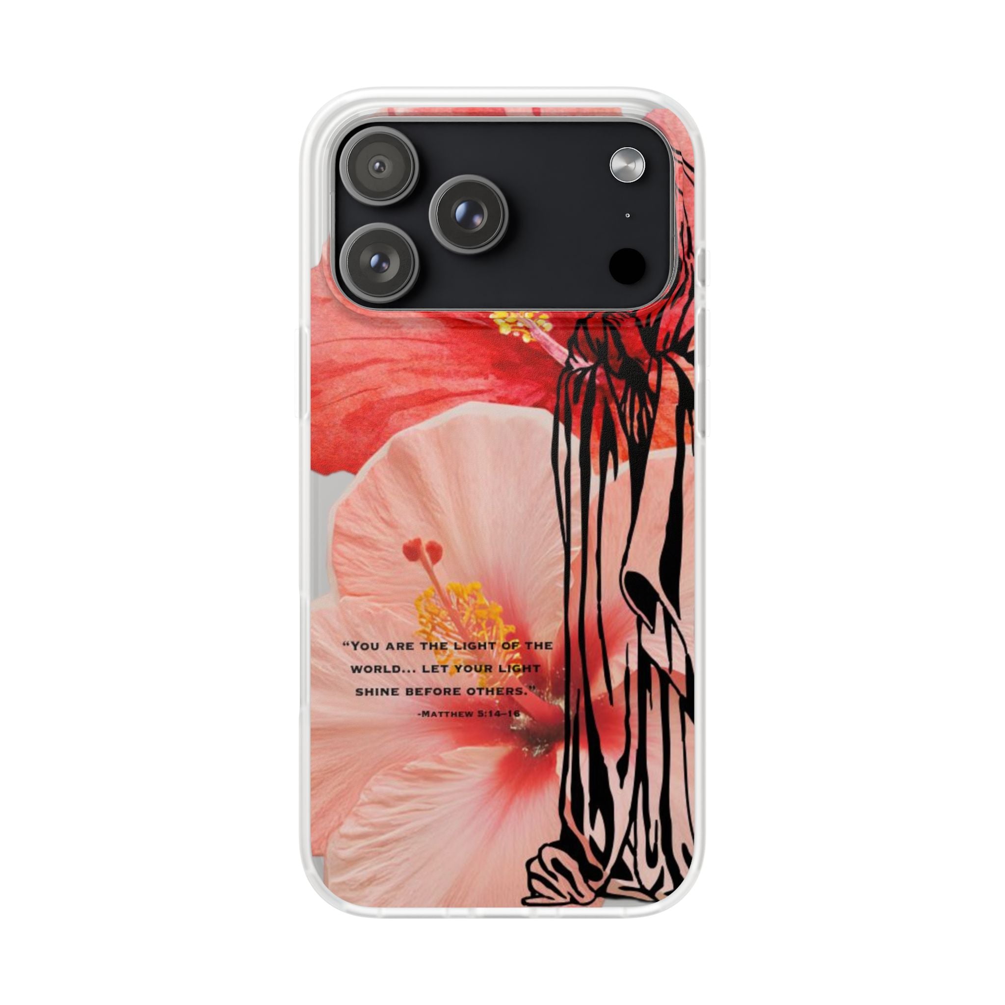Floral Phone Case – 'You Are the Light of the World' Religious iPhone Cover