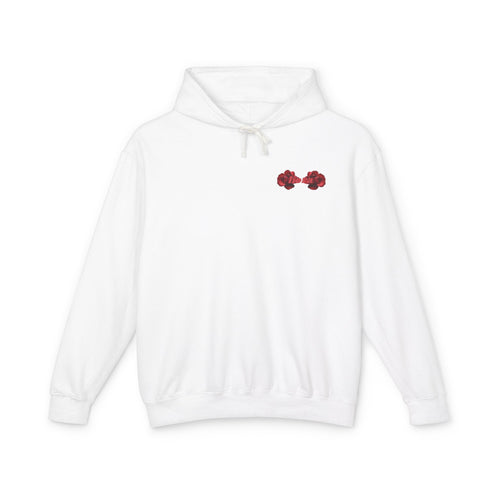 Crucifix Rose Petals Hoodie — Religious Faith Pullover